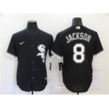 Men's Nike Chicago White Sox #8 Bo Jackson Black 2020 Baseball Cool Base Jersey