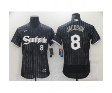 Men's Nike Chicago White Sox #8 Bo Jackson Black City Alternate Stitched Baseball Jersey