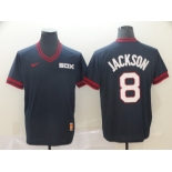 Men's Nike Chicago White Sox #8 Bo Jackson Navy Blue M&N MLB Jersey (2)