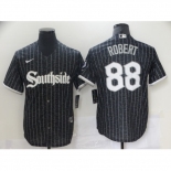 Men's Nike Chicago White Sox #88 Luis Robert Authentic Black Fashion Jersey