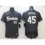 Men's Nike Chicago White Sox Southside #45 Michael Jordan Black Alternate Flex Base Authentic Jersey