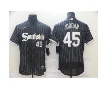 Men's Nike Chicago White Sox Southside #45 Michael Jordan Black Alternate Flex Base Authentic Jersey