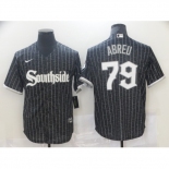 Men's Nike Chicago White Sox Southside #79 Jose Abreu Black Alternate Flex Base Jersey