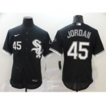 Men's Nike White Sox #45 Michael Jordan Black 2020 Baseball Flexbase Jersey