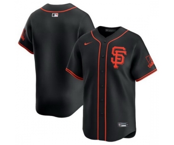 Men San Francisco Giants Blank Lee Black 2024 Alternate Limited Stitched Baseball Jersey