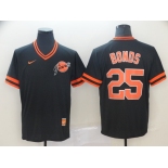 Men's Nike Francisco Giants #25 Barry Bonds Black M&N MLB Jersey