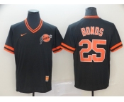 Men's Nike Francisco Giants #25 Barry Bonds Black M&N MLB Jersey