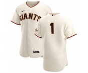 Men's Nike San Francisco Giants #1 Mauricio Dubon Cream Home 2020 Authentic Player Baseball Jersey