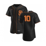 Men's Nike San Francisco Giants #10 Evan Longoria Black Alternate 2020 Authentic Player Baseball Jersey