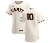 Men's Nike San Francisco Giants #10 Evan Longoria Cream Home 2020 Authentic Player Baseball Jersey