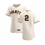 Men's Nike San Francisco Giants #2 Daniel Robertson Cream Home 2020 Authentic Player Baseball Jersey