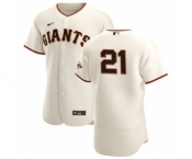 Men's Nike San Francisco Giants #21 Joey Bart Cream Home 2020 Authentic Player Baseball Jersey