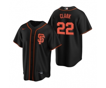 Men's Nike San Francisco Giants #22 Will Clark Black Alternate Stitched Baseball Jersey