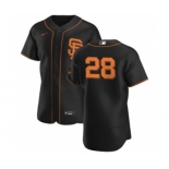 Men's Nike San Francisco Giants #28 Buster Posey Black Alternate 2020 Authentic Player Baseball Jersey