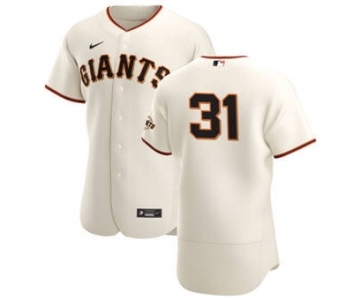 Men's Nike San Francisco Giants #31 Tyler Anderson Cream Home 2020 Authentic Player Baseball Jersey