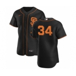 Men's Nike San Francisco Giants #34 Kevin Gausman Black Alternate 2020 Authentic Player Baseball Jersey