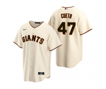 Men's Nike San Francisco Giants #47 Johnny Cueto Cream Home Stitched Baseball Jersey