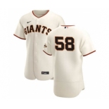 Men's Nike San Francisco Giants #58 Trevor Gott Cream Home 2020 Authentic Player Baseball Jersey