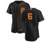 Men's Nike San Francisco Giants #6 Steven Duggar Black Alternate 2020 Authentic Player Baseball Jersey