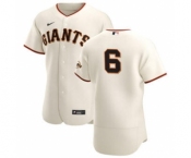 Men's Nike San Francisco Giants #6 Steven Duggar Cream Home 2020 Authentic Player Baseball Jersey