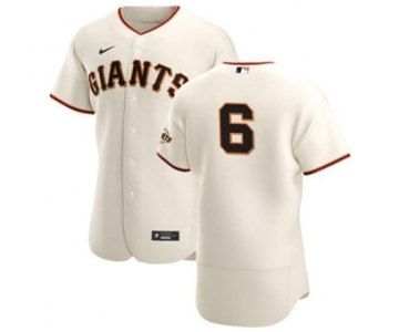 Men's Nike San Francisco Giants #6 Steven Duggar Cream Home 2020 Authentic Player Baseball Jersey