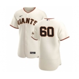 Men's Nike San Francisco Giants #60 Wandy Peralta Cream Home 2020 Authentic Player Baseball Jersey