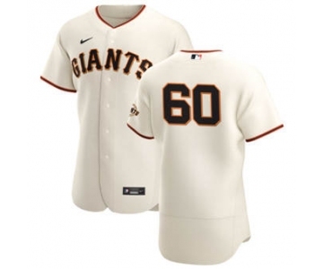 Men's Nike San Francisco Giants #60 Wandy Peralta Cream Home 2020 Authentic Player Baseball Jersey