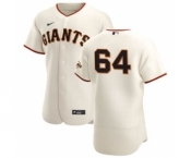 Men's Nike San Francisco Giants #64 Shaun Anderson Cream Home 2020 Authentic Player Baseball Jersey