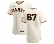 Men's Nike San Francisco Giants #67 Sam Selman Cream Home 2020 Authentic Player Baseball Jersey