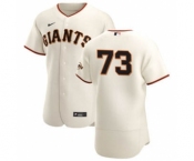 Men's Nike San Francisco Giants #73 Caleb Baragar Cream Home 2020 Authentic Player Baseball Jersey