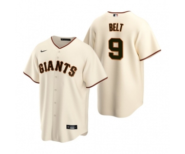 Men's Nike San Francisco Giants #9 Brandon Belt Cream Home Stitched Baseball Jersey