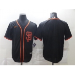 Men's Nike San Francisco Giants Blank Authentic Black Alternate Cool Base Baseball Jersey