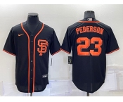 Men's San Francisco Giants #23 Joc Pederson Black Alternate Nike Jersey