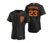 Men's San Francisco Giants #23 Joc Pederson Black Flex Base Stitched Jersey