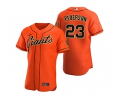 Men's San Francisco Giants #23 Joc Pederson Orange Flex Base Stitched Jersey