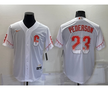 Men's San Francisco Giants #23 Joc Pederson White 2021 City Connect Stitched Cool Base Nike Jersey