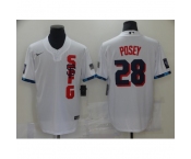 Men's San Francisco Giants #28 Buster Posey Nike White 2021 All-Star Game Replica Jersey