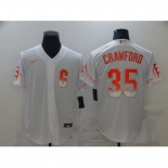 Men's San Francisco Giants #35 Brandon Crawford White 2021 City Connect Replica Player Jersey