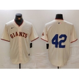 Men's San Francisco Giants #42 Jackie Robinson Cream Limited Stitched Cool Base Jersey