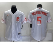 Men's San Francisco Giants #5 Mike Yastrzemski White 2021 City Connect Stitched Cool Base Nike Jersey