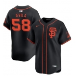 Men's San Francisco Giants #58 Nick Avila Black 2024 Black AlternateLimited Stitched Baseball Jersey