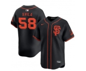 Men's San Francisco Giants #58 Nick Avila Black 2024 Black AlternateLimited Stitched Baseball Jersey