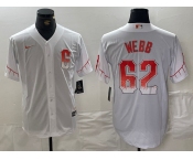 Men's San Francisco Giants #62 Logan Webb White City Connect Stitched Cool Base Nike Jersey