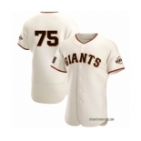 Men's San Francisco Giants #75 Camilo Doval Cream Flex Base Stitched Jersey