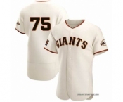 Men's San Francisco Giants #75 Camilo Doval Cream Flex Base Stitched Jersey