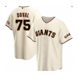 Men's San Francisco Giants #75 Camilo Doval Cream Home Nike Jersey