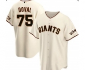 Men's San Francisco Giants #75 Camilo Doval Cream Home Nike Jersey