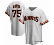 Men's San Francisco Giants #75 Camilo Doval White Cool Base Stitched MLB Jersey