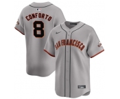 Men's San Francisco Giants #8 Michael Conforto Gray Cool Base Stitched Baseball Jersey