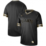 Men's San Francisco Giants Blank Authentic Black Gold Fashion Baseball Jersey